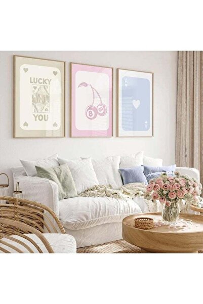 Emoda home Trove لوحة فنية جدارية عصرية من القماش بتصميم "أنت محظوظ"، ملصق "م...