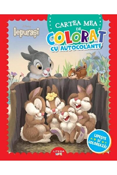 Editura Litera Disney: Iepurasi. Cartea mea de colorat cu autocol