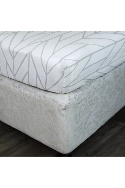 Home Box Malta Centrum Printed Cotton Single Fitted Sheet - 90x200+33 cm