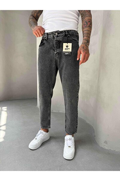 KağanKY جينز بوي فريند مغسول مدخن