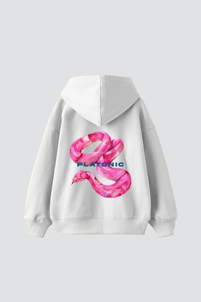 Tarzsokak Imprimat Platonic, supradimensionat, unisex, alb premium