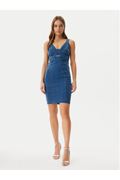 Guess Unisex Denim Dress Blue W5GK75D5LK0