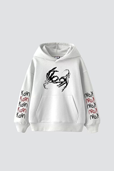 Tarzsokak Korn Imprimat Oversize Unisex Alb