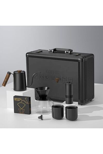 Generic Premium Multi Piece Hand Brewing Coffee Set – Grinder, Precision Scale, Thermometer & Gift Box