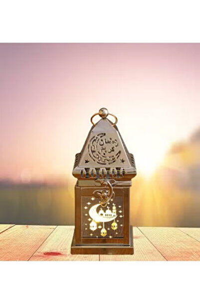 Raffine Eid And Ramadan Hollow Music Gold Copper Candlestick Lighting Dome Lamp Muslim Eid Home Decoration