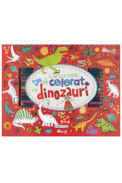 Editura Girasol Cartea mea de colorat cu dinozauri