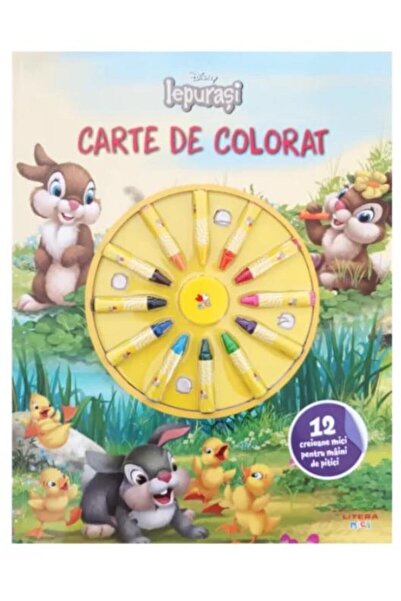 Editura Litera Disney Iepurasi. Carte de colorat. 12 creioane mic