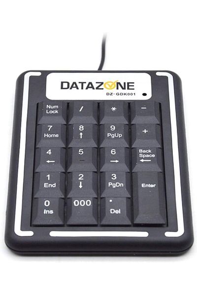 Datazone Numeric USB Keypad, Numerical Mini Keyboard, Black, DZ-GDK001