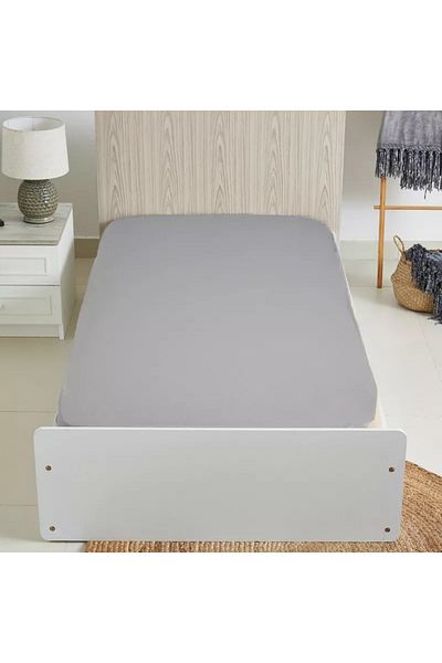 Home Box Ballina Solid Cotton Twin Fitted Sheet - 120x200+33 cm