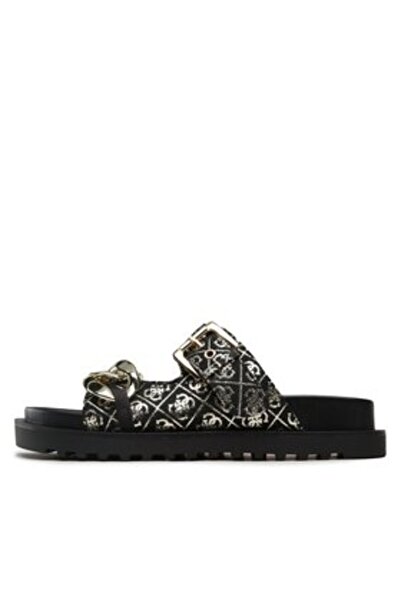 Guess Șlapi de damă negri FL6FATFAL03