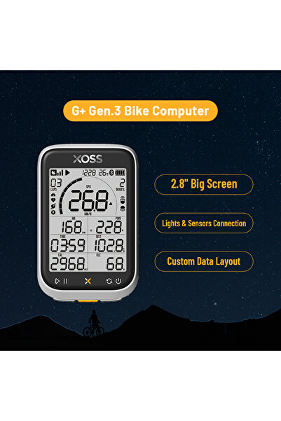 XOSS جهاز كمبيوتر للدراجات G Plus Gen3 G2 Plus مزود بنظام تحديد المواقع العال...
