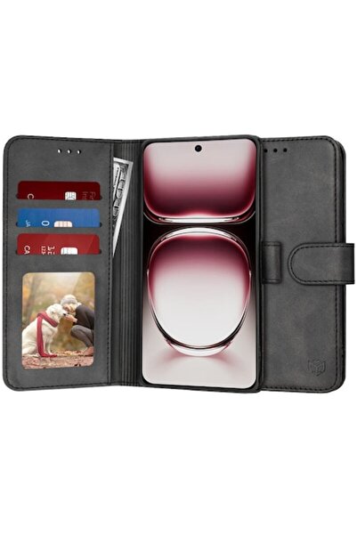 Dali Husă de protecție cu clapă, jurnal, pentru Oppo Reno12 Pro - Neagră