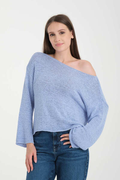 İLKCET MODA Off Shoulder Oversize Women's Sweater