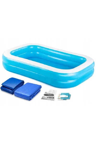 BESTWAY Bestway inflatable swimming pool, PVC material, rectangular shape, tarpaulin and foil, capacity 778...