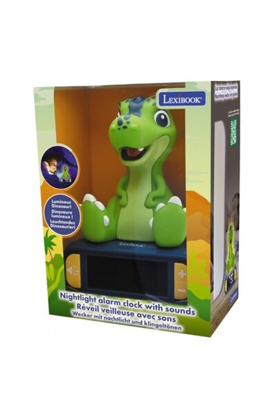 LEXIBOOK Lamp with alarm clock RL800DINO - Dinosaur theme, LCD screen, 150x100x200mm