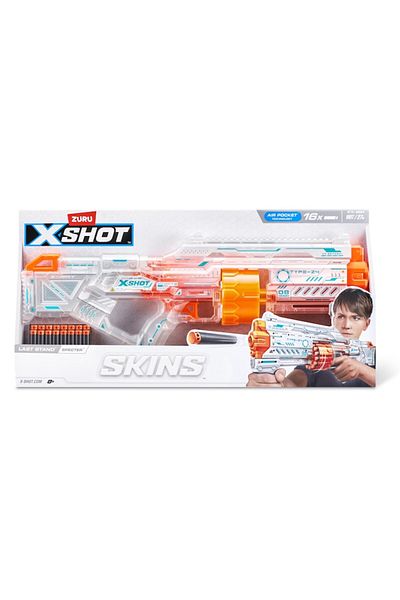 X-Shot Blaster Skins Last Stand, Specter, 16 projectiles, range 27m, White