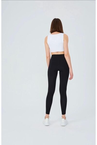 Batıdan Women's Black Corset Leggings with Push-Up Feature - Black - Batdndyinajmikctayt1947-Si