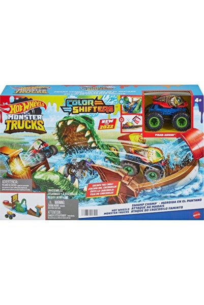 mattel Hot Wheels Monster Trucks - Crocodile Swamp Chomp Playset