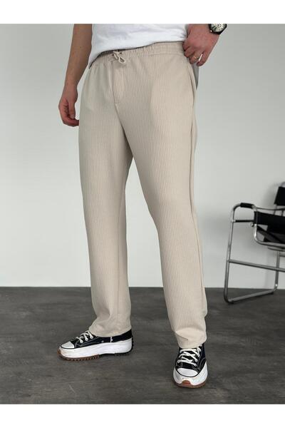 KağanKY Μπεζ κοτλέ Jogger