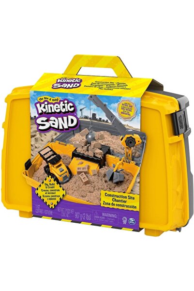 Kinetic Sand Set Kinetic Sand - Construction site chantier, cu accesorii, 900g