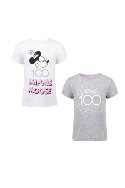 Minnie Mouse Set of 2 children's t-shirts, 100% cotton, multicolor, Minnie Mouse, Disney 100