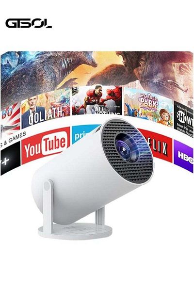 Specton GTSOL Mini projector, Immersive 4K Smart Portable Projector with Built-In Speakers, Screen Mirroring