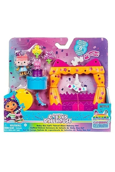 Spinmaster Set de joacă Gabby's Doll House Baby Box Pisici cu spectacol de talente și balcon