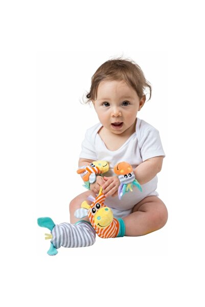 Playgro Set jucarii zornaitoare, Playgro, Include sosete interactive si 2 bratari