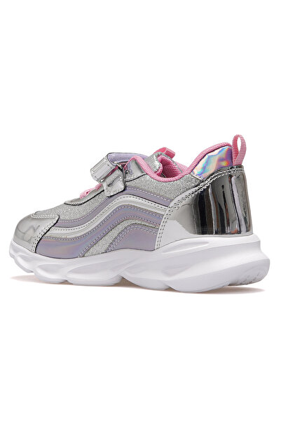 BUCKHEAD Glossy Shine Girl's Light Light Daily Sneaker Sports Shoes 25K Buck4430 Silver