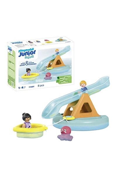 Playmobil Bath toy set, Playmobil, 2 figures/1 octopus, for children from 1 year old