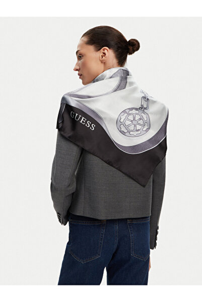 Guess Women's Scarf White, Black AW5301SIL03