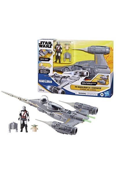Hasbro Figurine set Star Wars, Hasbro, N-1 Starfighter, Grogu si Mandalorian, 10cm