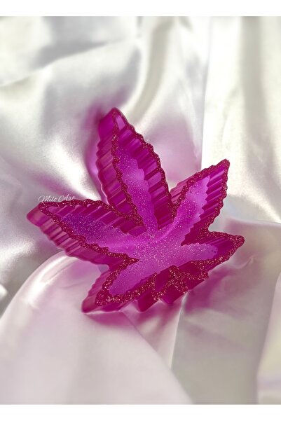 Milo Art Handmade Glitter Translucent Purple Leaf Ashtray Epoxy Ashtray Ash Tray