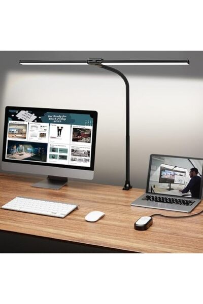 Generic CENXI Led Desk Lamps, Eye Care Architect Light with Clamp, Smart Double Head Computer Monitor Table