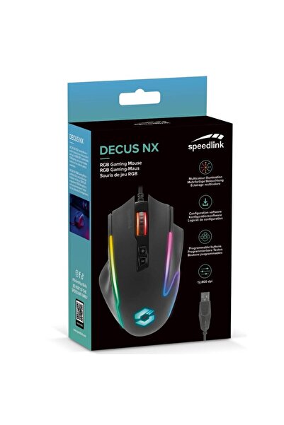 Speedlink Ποντίκι, Speedlink, Decus Nx RGB, Παιχνίδια, Μαύρο
