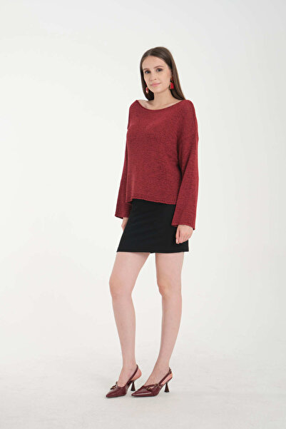 İLKCET MODA Off Shoulder Oversize Women's Sweater