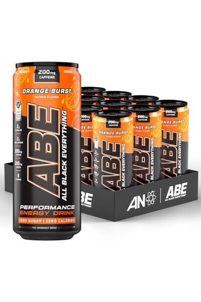 applied nutrition ABE Pre Workout Cans - All Black Everything Energy + Performance Drink, ABE Carbon
