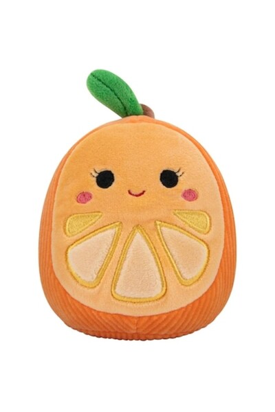 Squishmallows Jucărie pentru câini Plus Squishmallow Pets cu sunet scârțâitor, fructe portocalii, 18 cm
