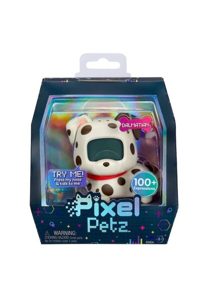 MGA Jucărie interactivă, Pixel Petz, Câine Dalmațian, 100 de reacții, 15x14x8cm
