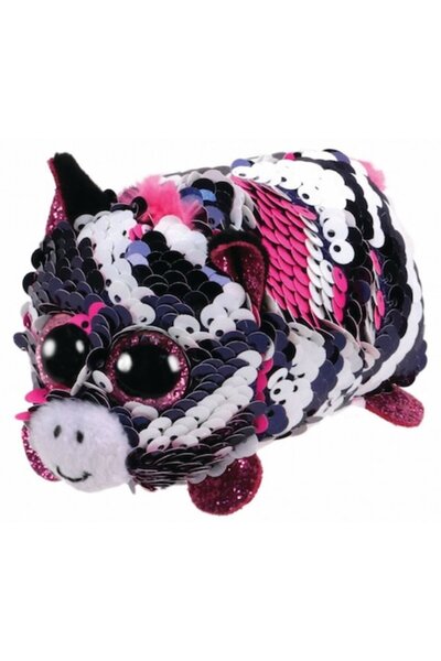 TY Plush 10cm Teeny Tys Zoey Zebra pink with sequins