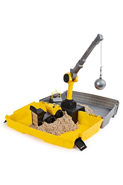 Kinetic Sand Set Kinetic Sand - Construction site chantier, cu accesorii, 900g