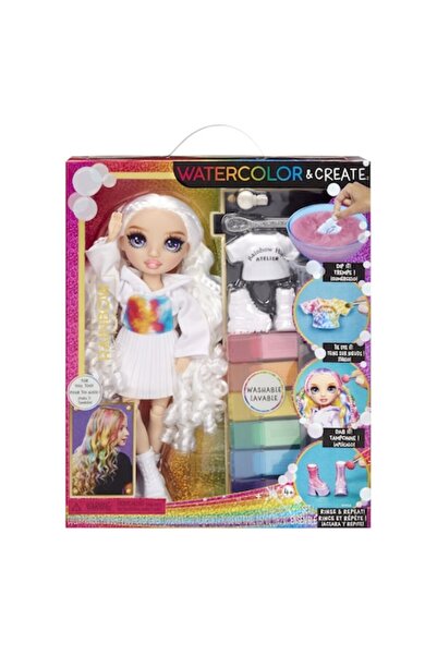 Rainbow High Păpușă - Creație în acuarelă, ochi mov