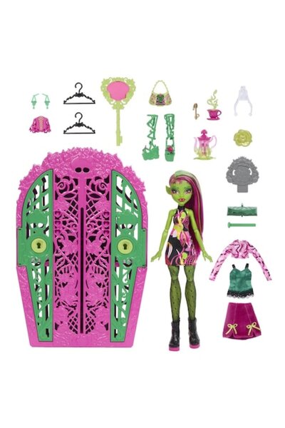 mattel Κούκλα Venus McFlyTrap, Mattel, πολύχρωμη, 22 αξεσουάρ, 4+ ετών