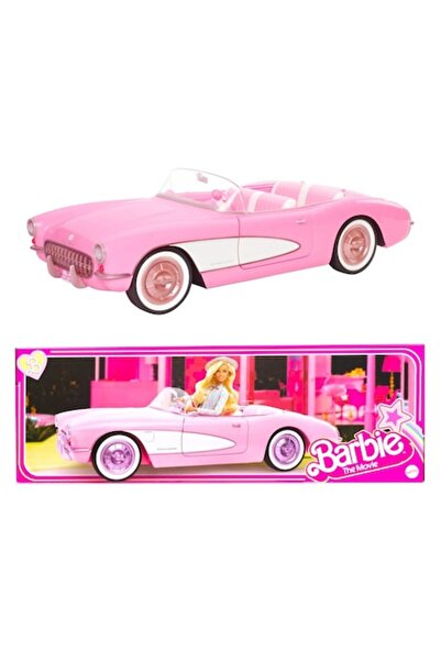 Barbie Set The Movie, Corvette decapotabilă roz, 43 cm