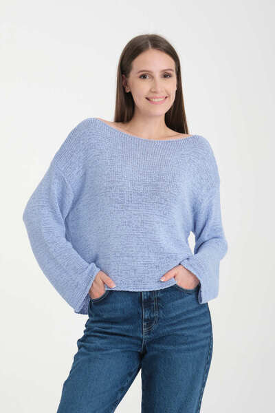 İLKCET MODA Off Shoulder Oversize Women's Sweater