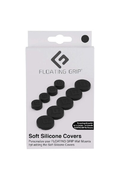 Floating Grip Suport de perete flotant cu prindere din silicon protector, negru