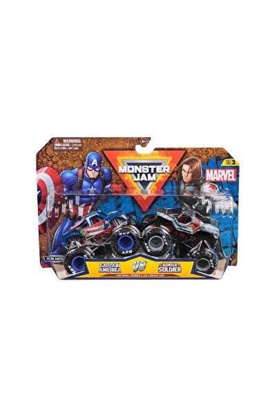Monster Jam Set masinute Monster Jam 1:64 Marvel 2 Pack Captain America Vs. Winter Soldier