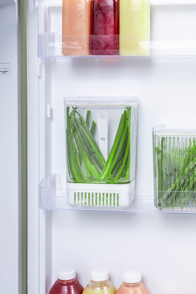 Vienev Greenery Storage Container with Strainer 2.9 Liters