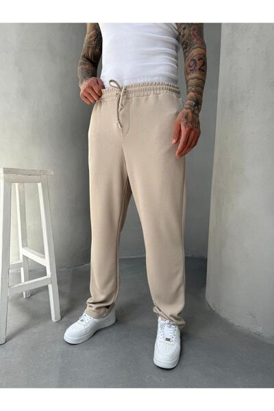 KağanKY Μπεζ λεπτή φόρμα F κοτλέ Baggy