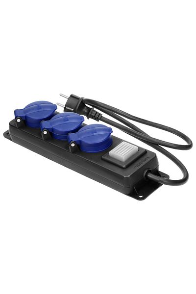Orno extension cord 5 sockets 2P+Z, 5m, IP44, 3680W, with switch, cable H05RR-F 3x1.5mm2